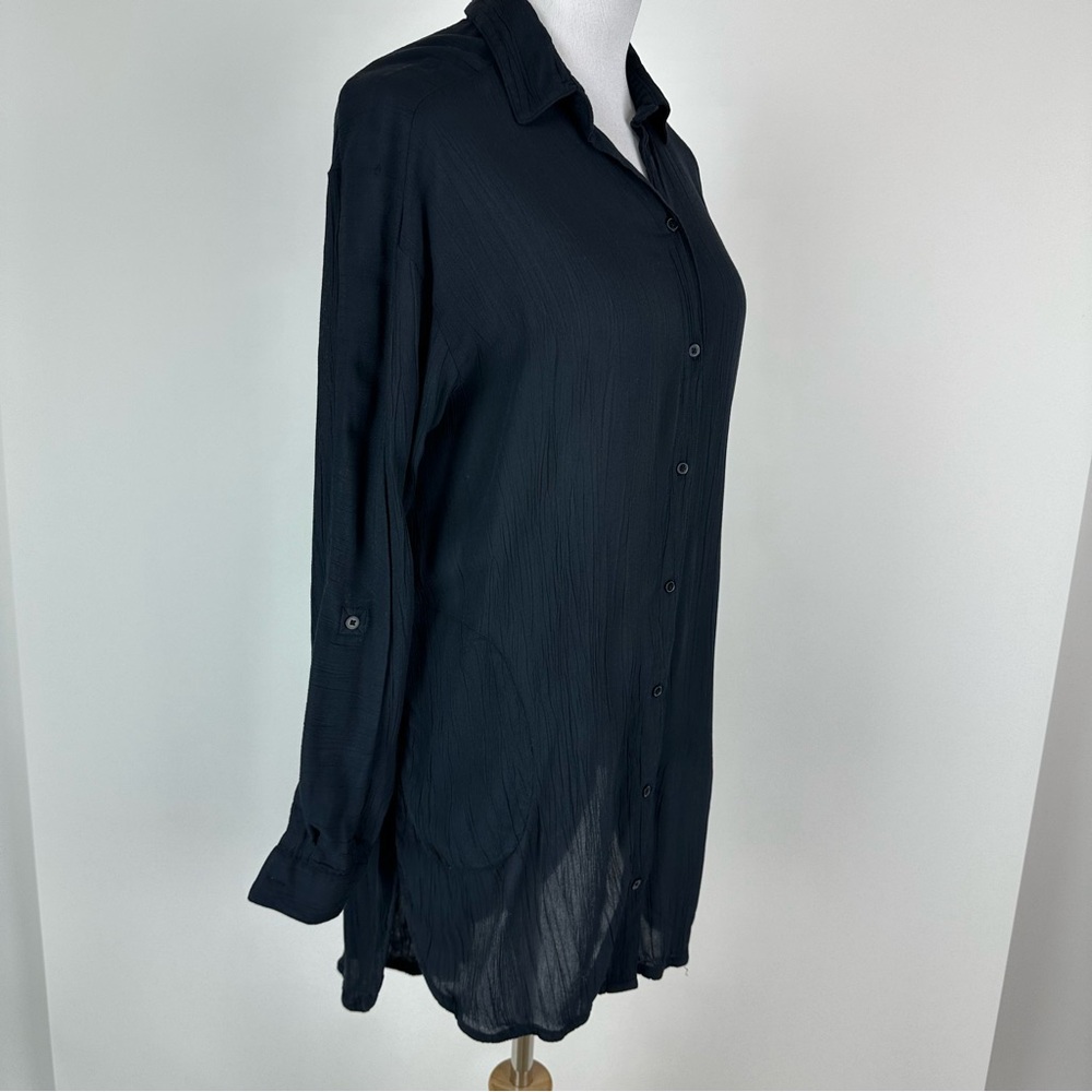 Prana Scheena Black Gauze Tunic Swim Coverup Size Medium - Picture 5 of 15